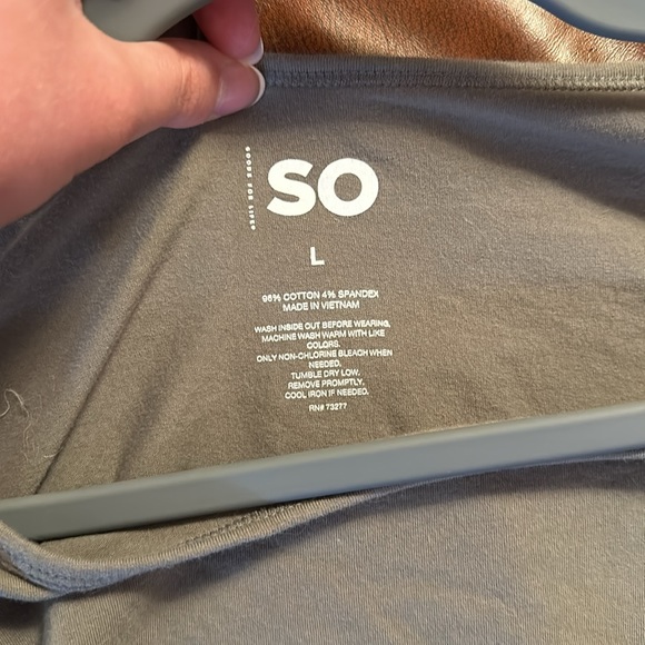 SO Sage Green Square Neck Crop Top - Picture 3 of 3